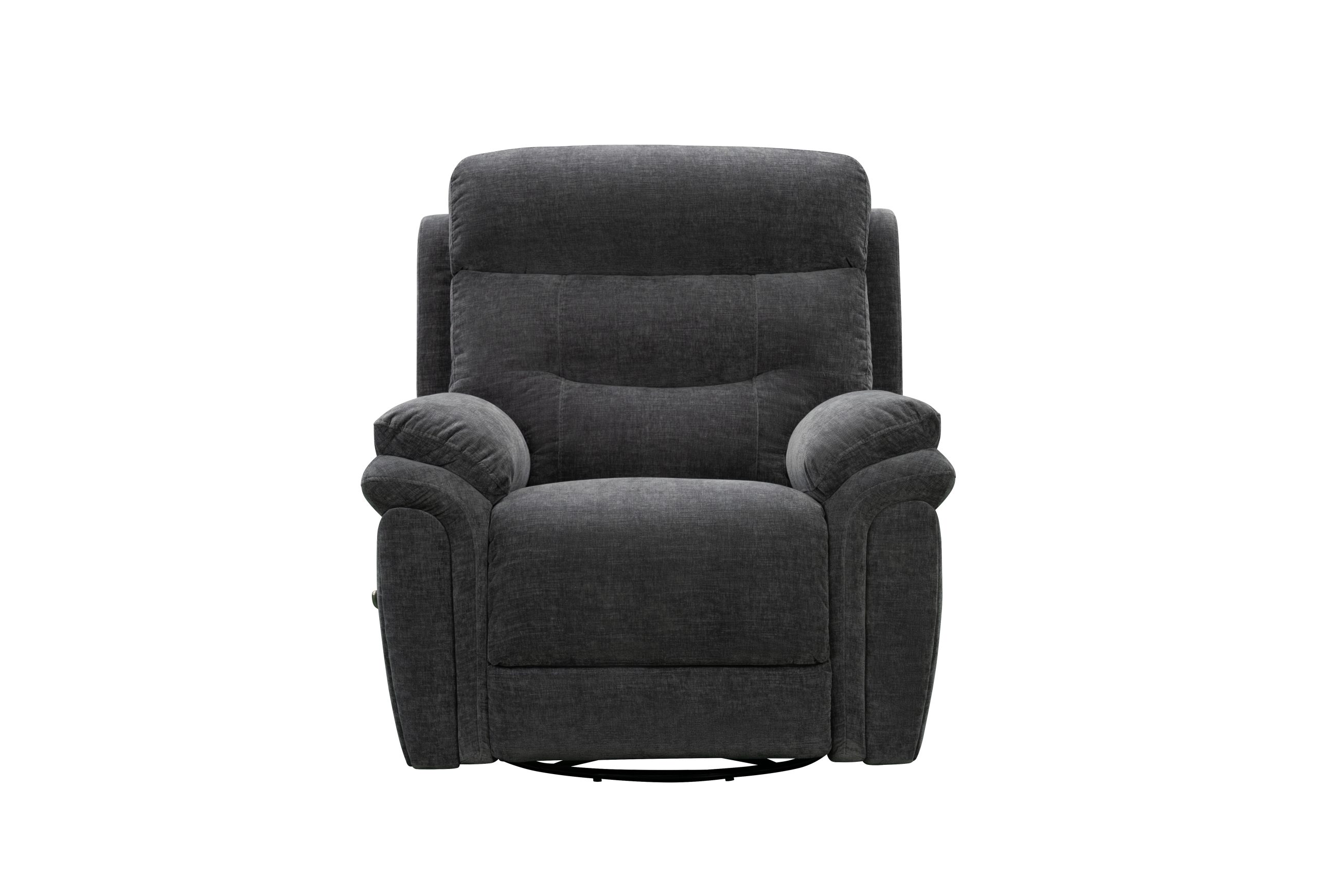 SAR 3,8502,310  Capri Manual Glider Recliner with SwivelFabric Charcoal Grey