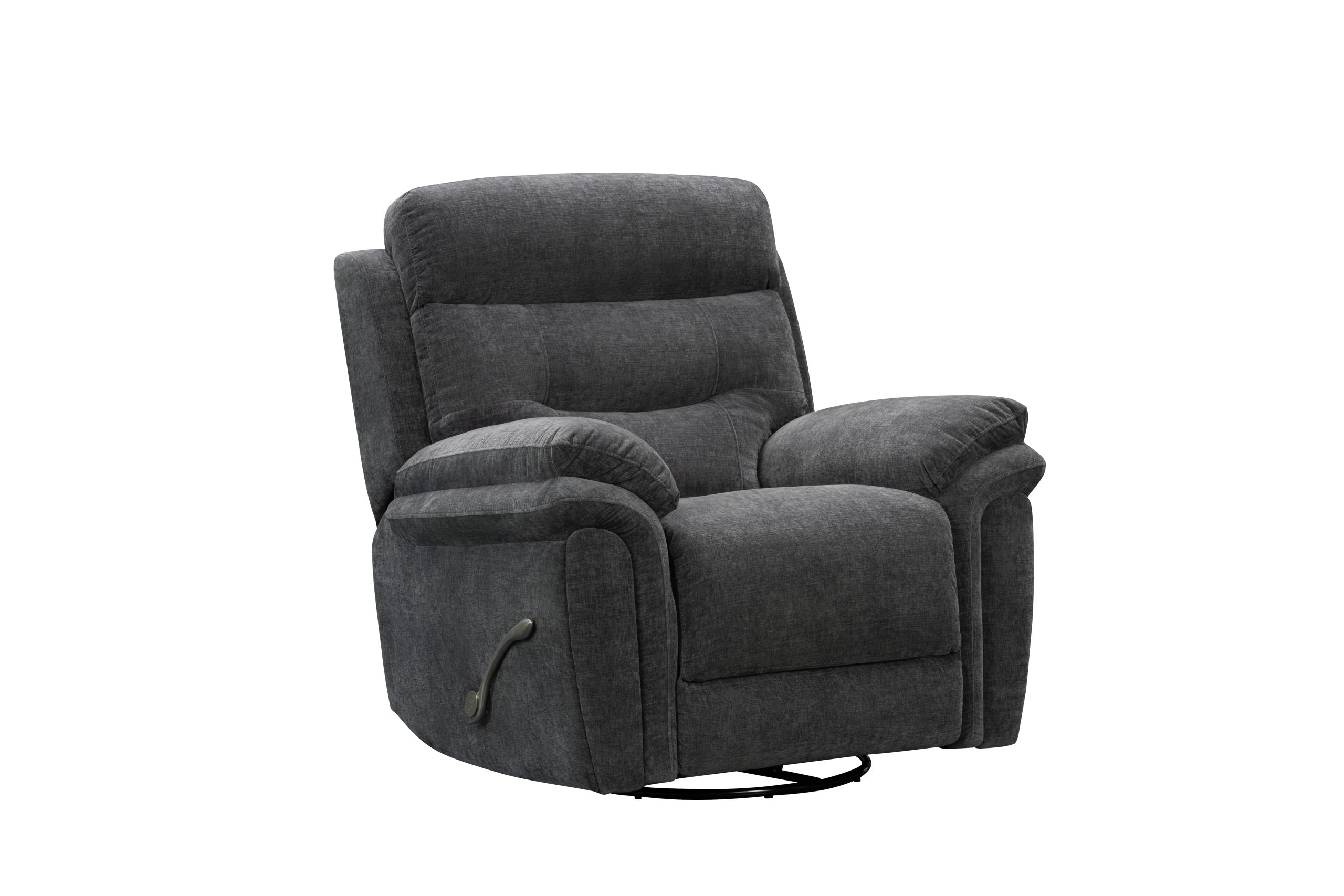 SAR 3,8502,310  Capri Manual Glider Recliner with SwivelFabric Charcoal Grey