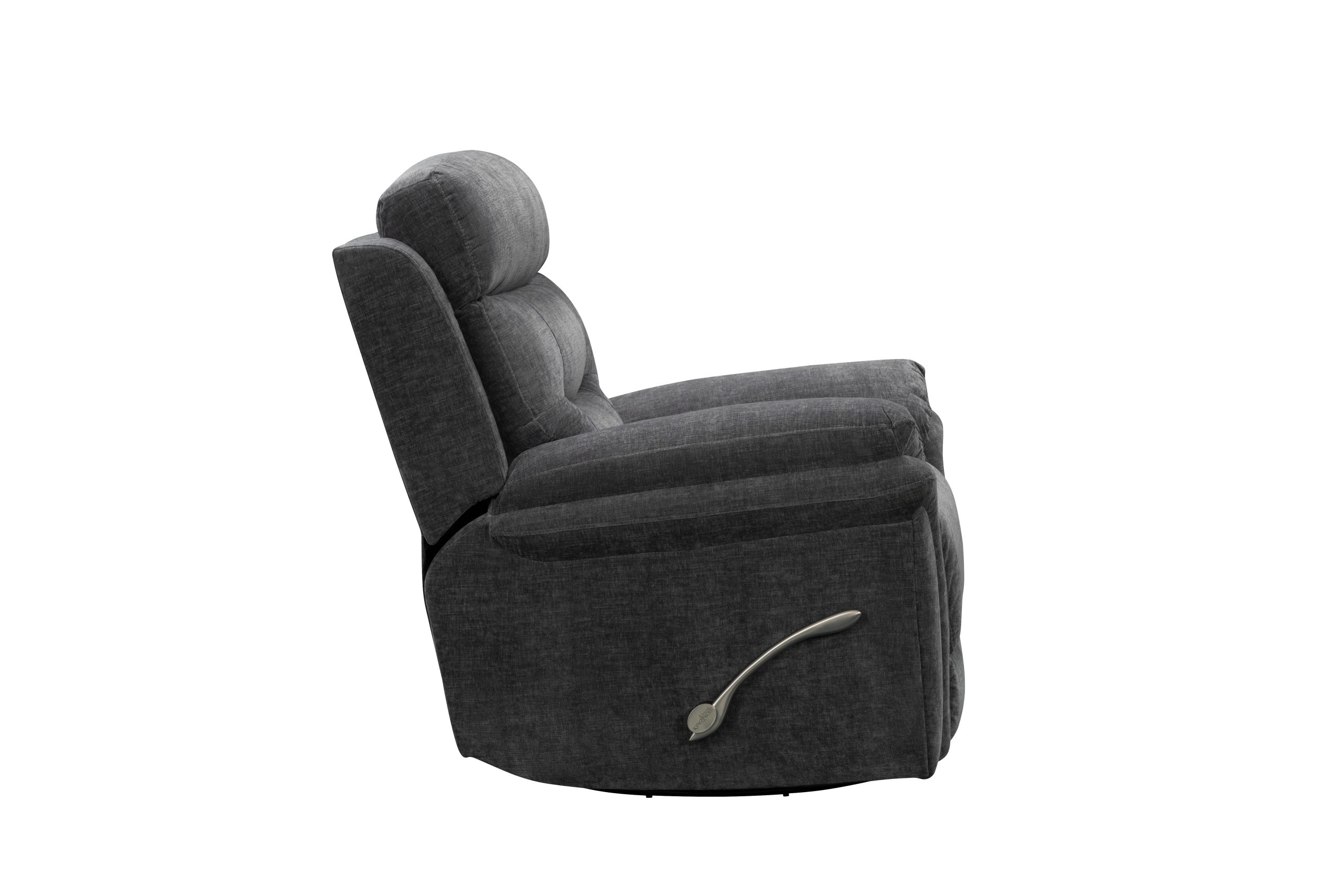 SAR 3,8502,310  Capri Manual Glider Recliner with SwivelFabric Charcoal Grey