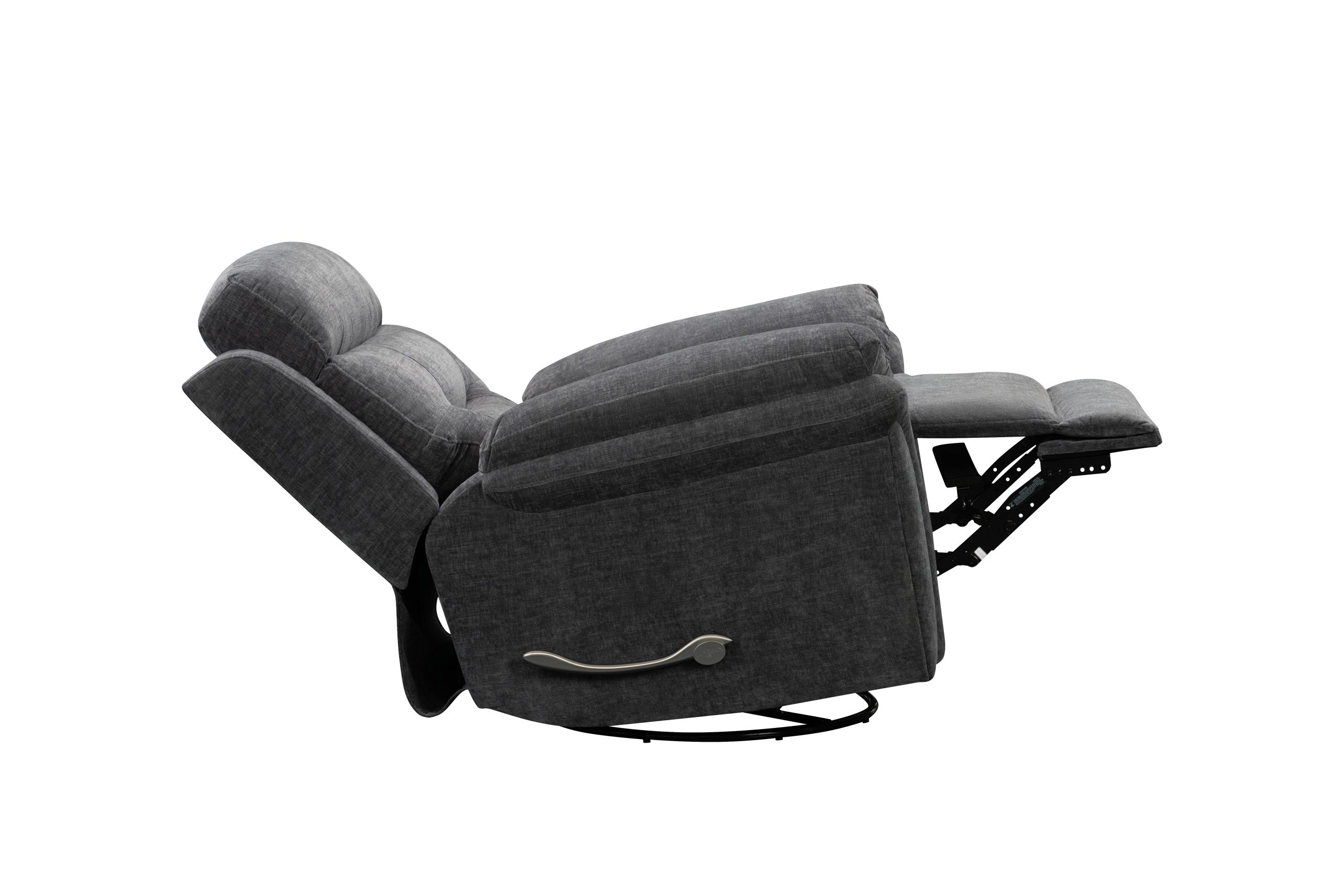 SAR 3,8502,310  Capri Manual Glider Recliner with SwivelFabric Charcoal Grey
