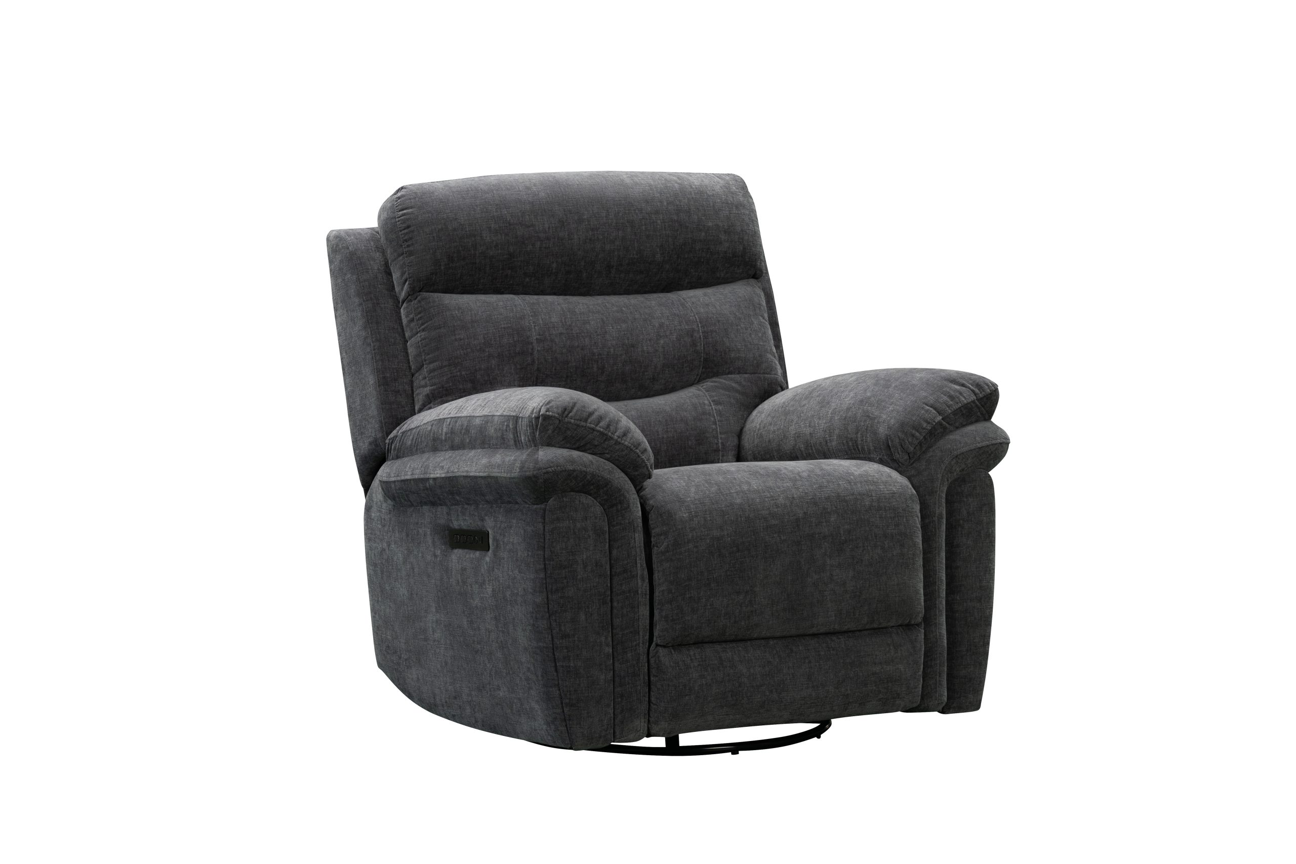 SAR 5,3503,210  Capri Power Glider Recliner with SwivelFabric Charcoal Grey