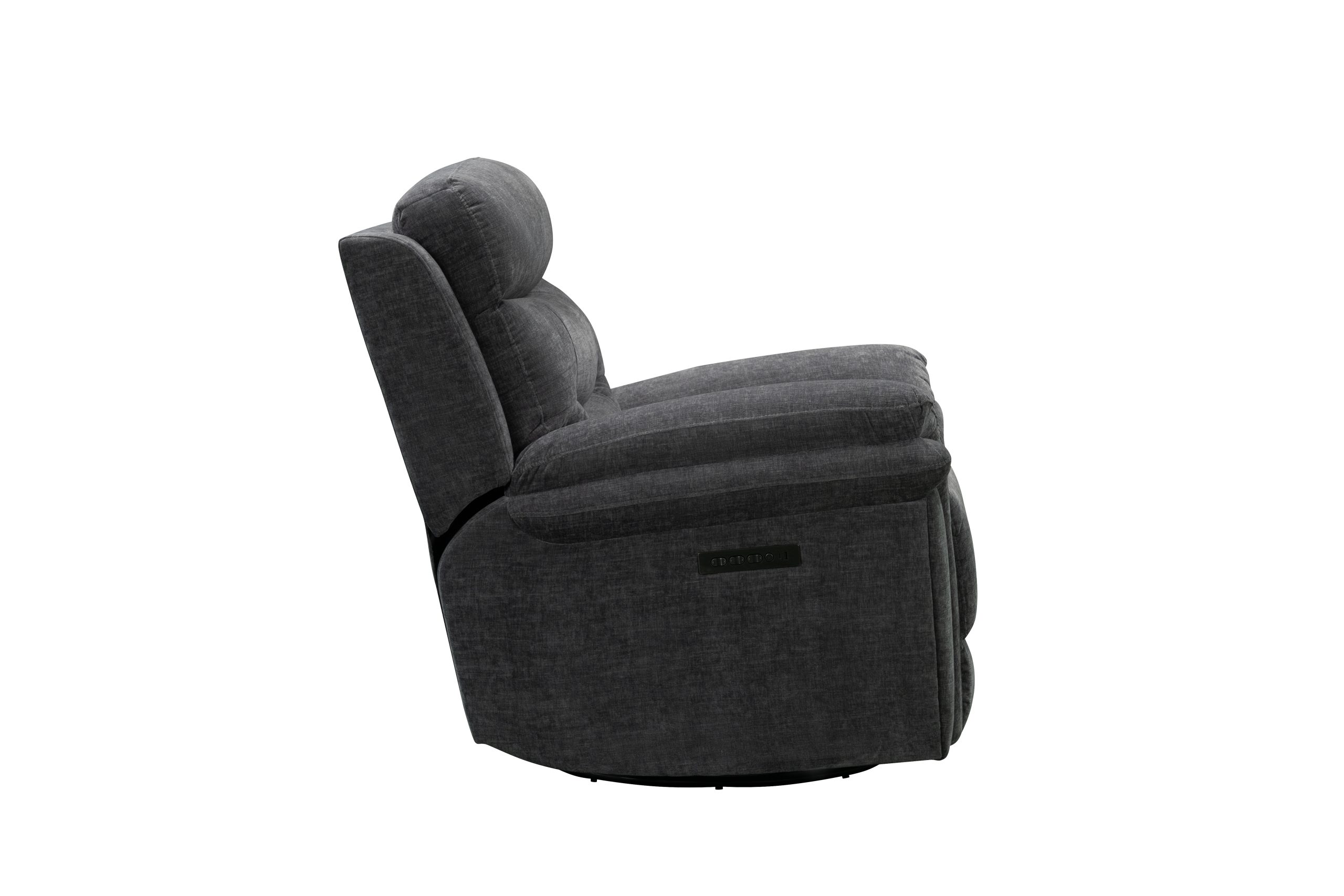 SAR 5,3503,210  Capri Power Glider Recliner with SwivelFabric Charcoal Grey