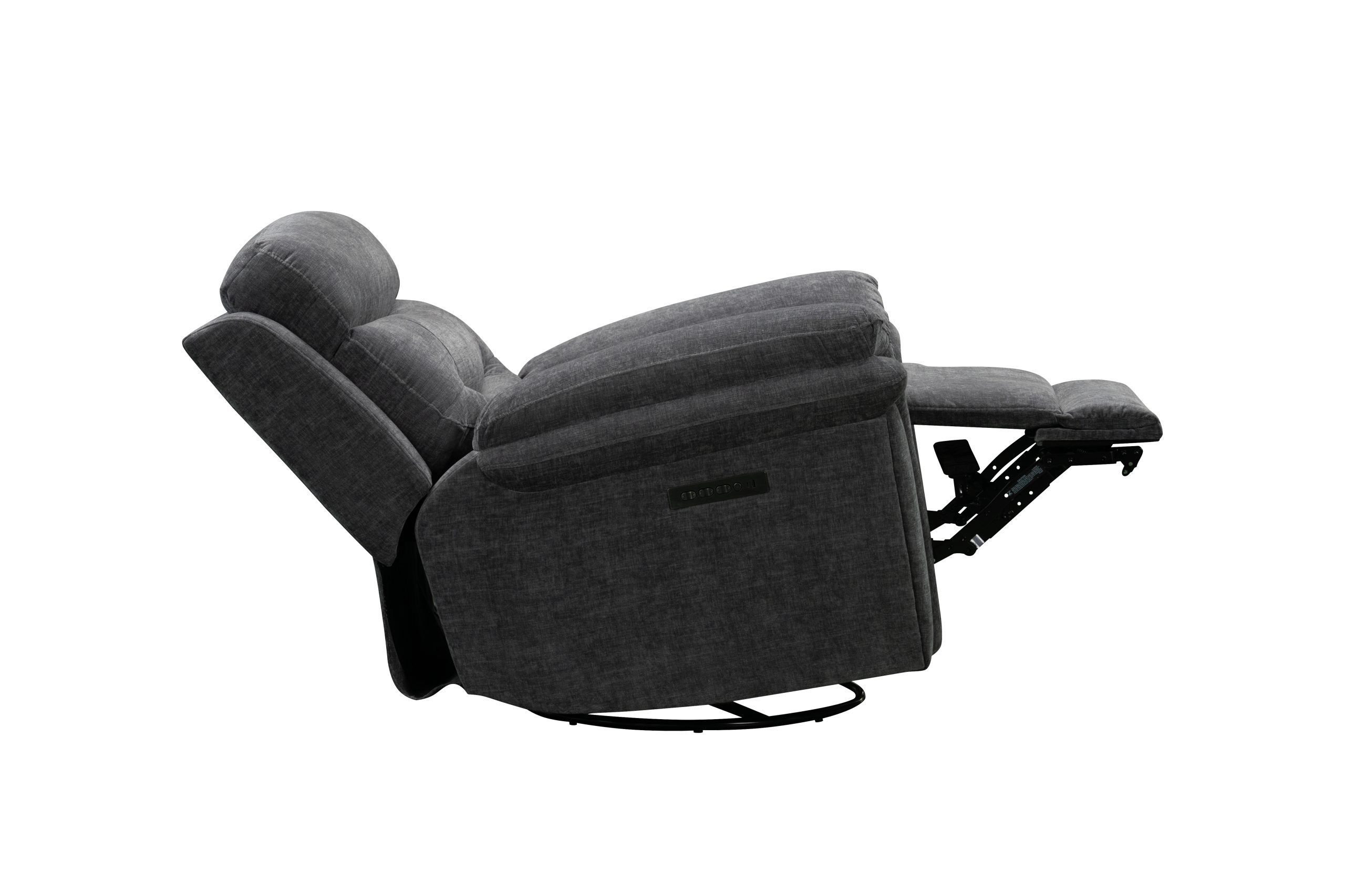 SAR 5,3503,210  Capri Power Glider Recliner with SwivelFabric Charcoal Grey