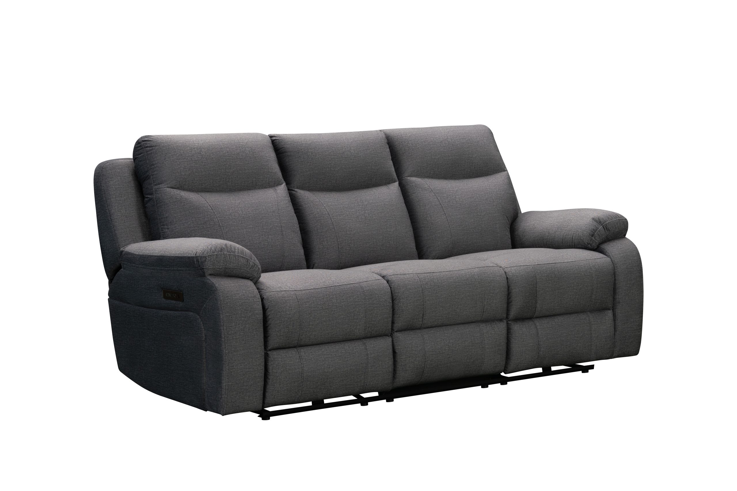 SAR 9,9505,970 Vinson Power Sofa with Table  Fabric Charcoal Grey