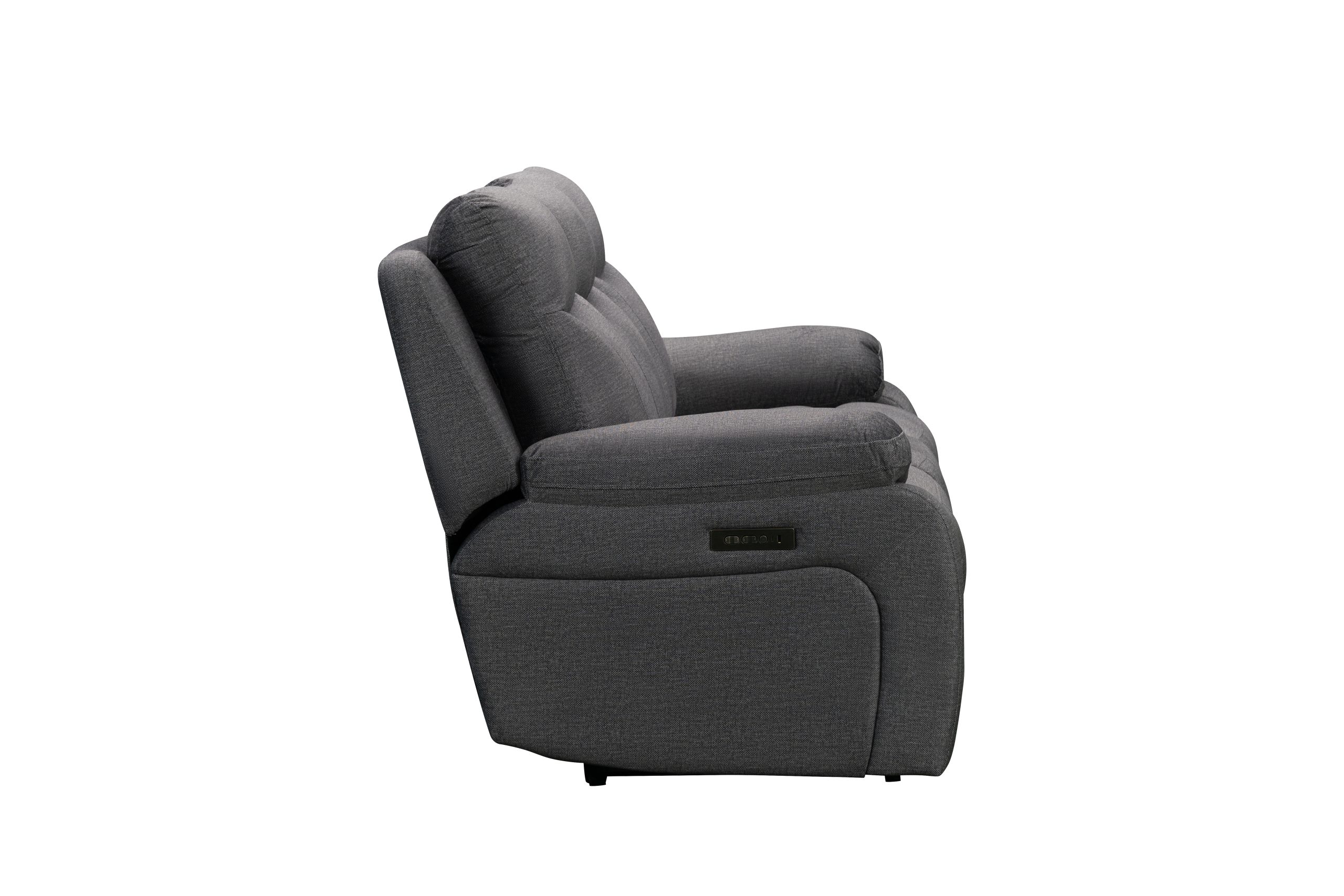 SAR 9,9505,970 Vinson Power Sofa with Table  Fabric Charcoal Grey
