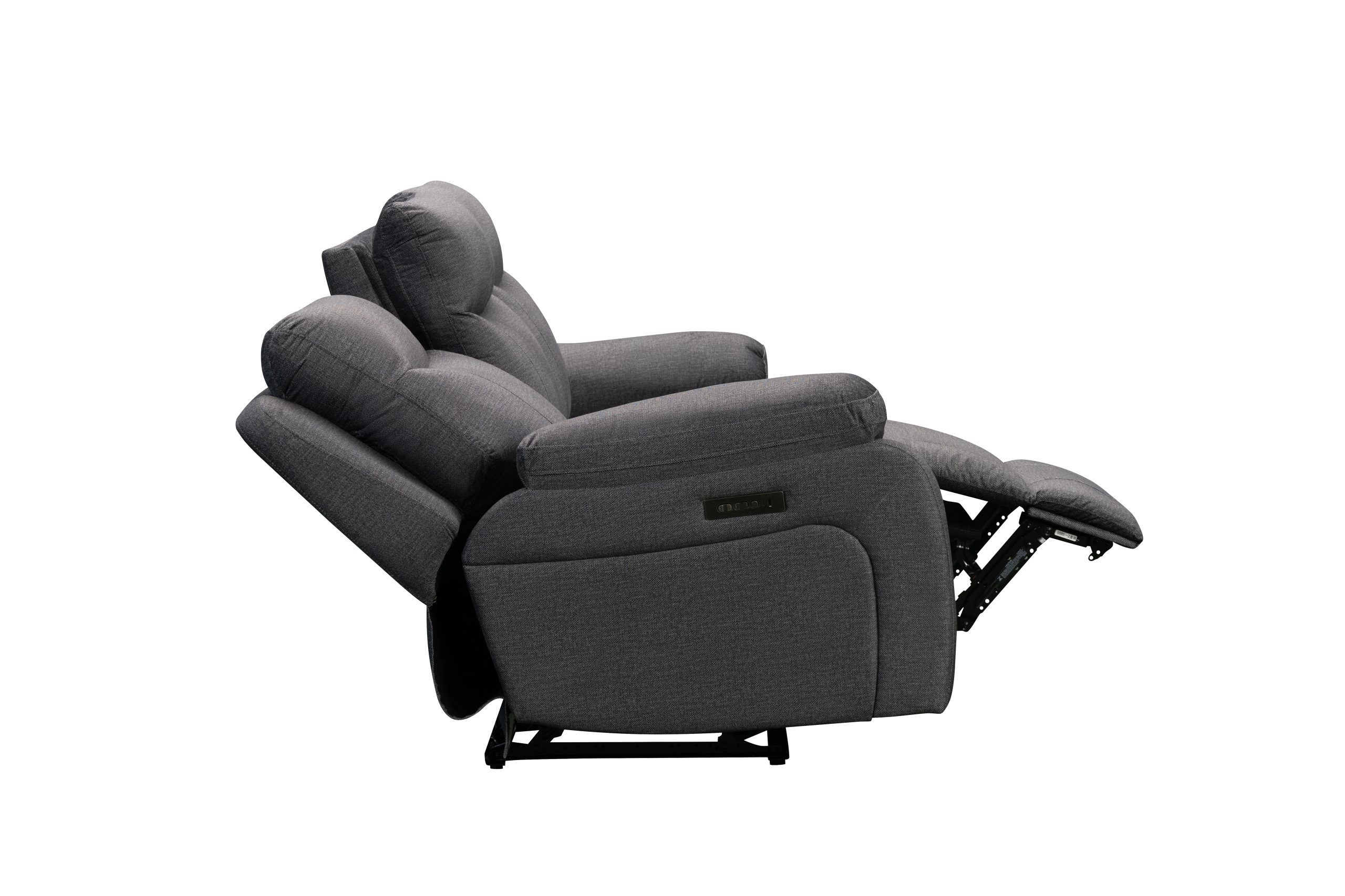 SAR 9,9505,970 Vinson Power Sofa with Table  Fabric Charcoal Grey