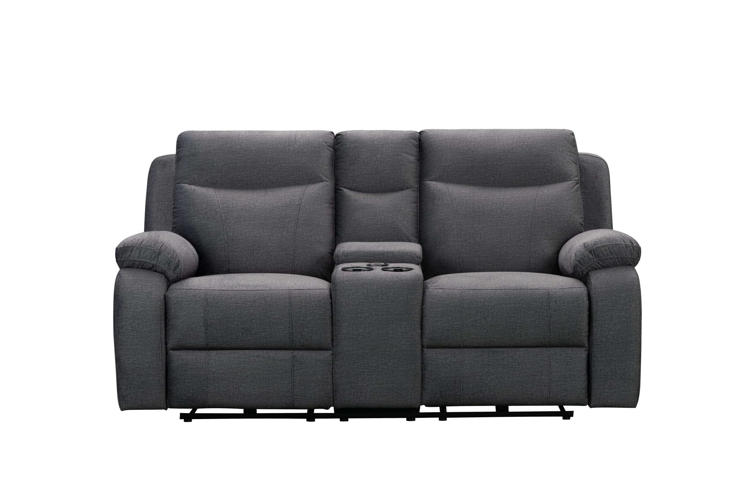 SAR 10,3506,210 Vinson Power Loveseat with Console Fabric Charcoal Grey