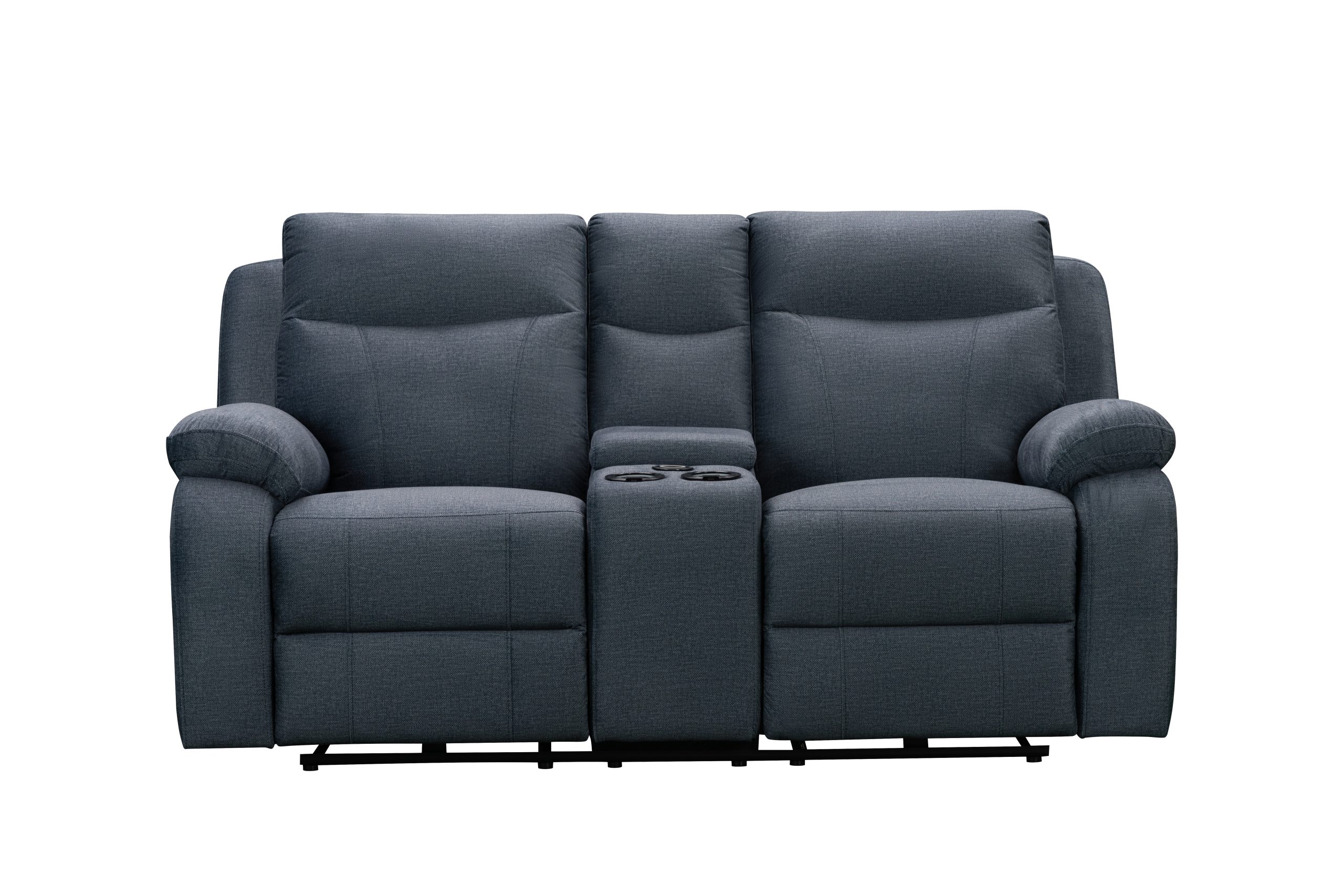 SAR 10,3506,210 Vinson Power Loveseat with Console Fabric Steel Blue