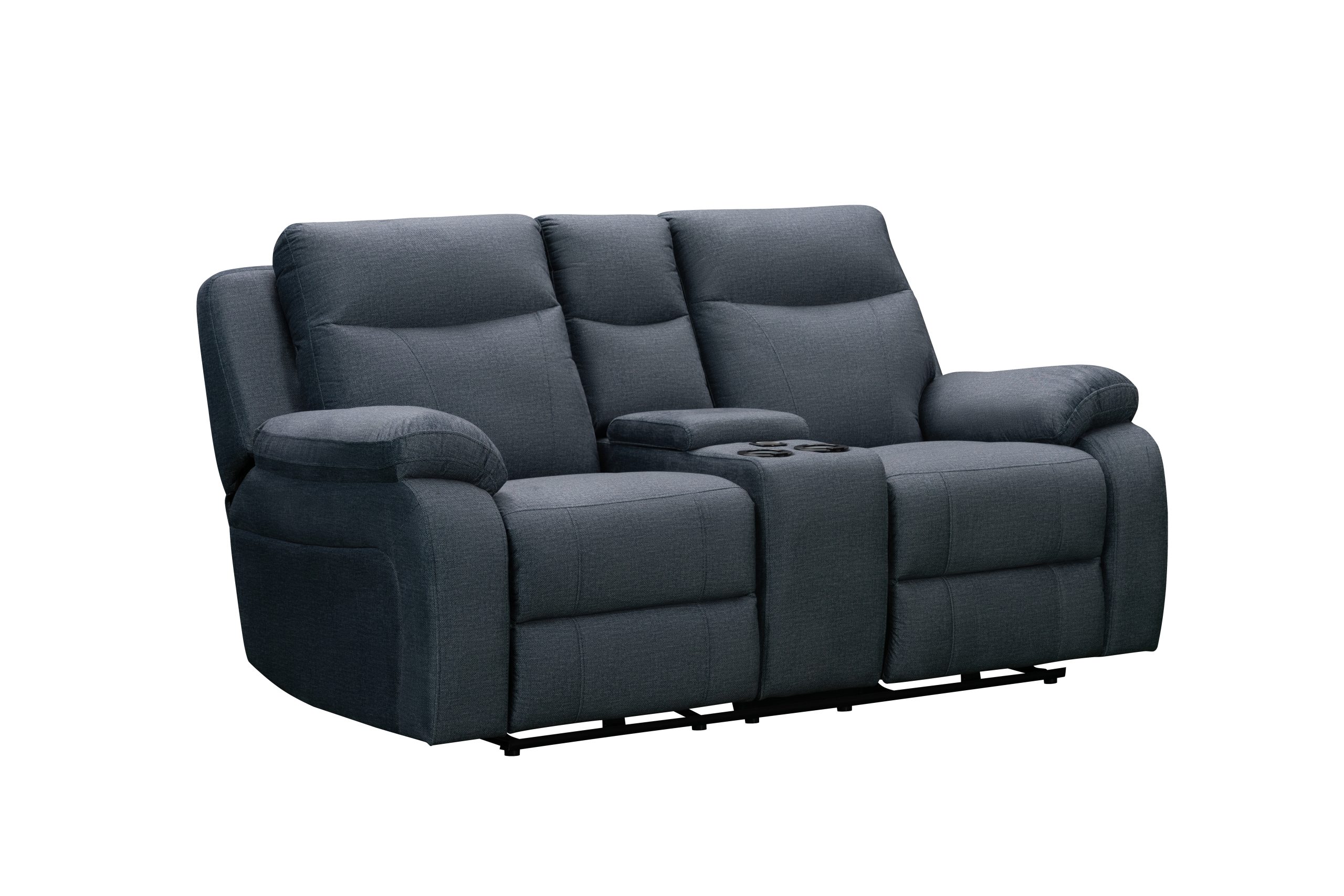 SAR 10,3506,210 Vinson Power Loveseat with Console Fabric Steel Blue