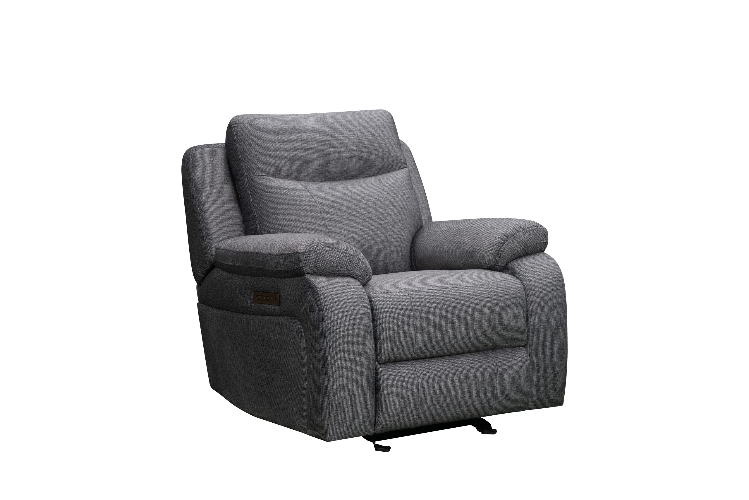 SAR 3,7002,100 Vinson Manual Recliner  Fabric Charcoal Grey