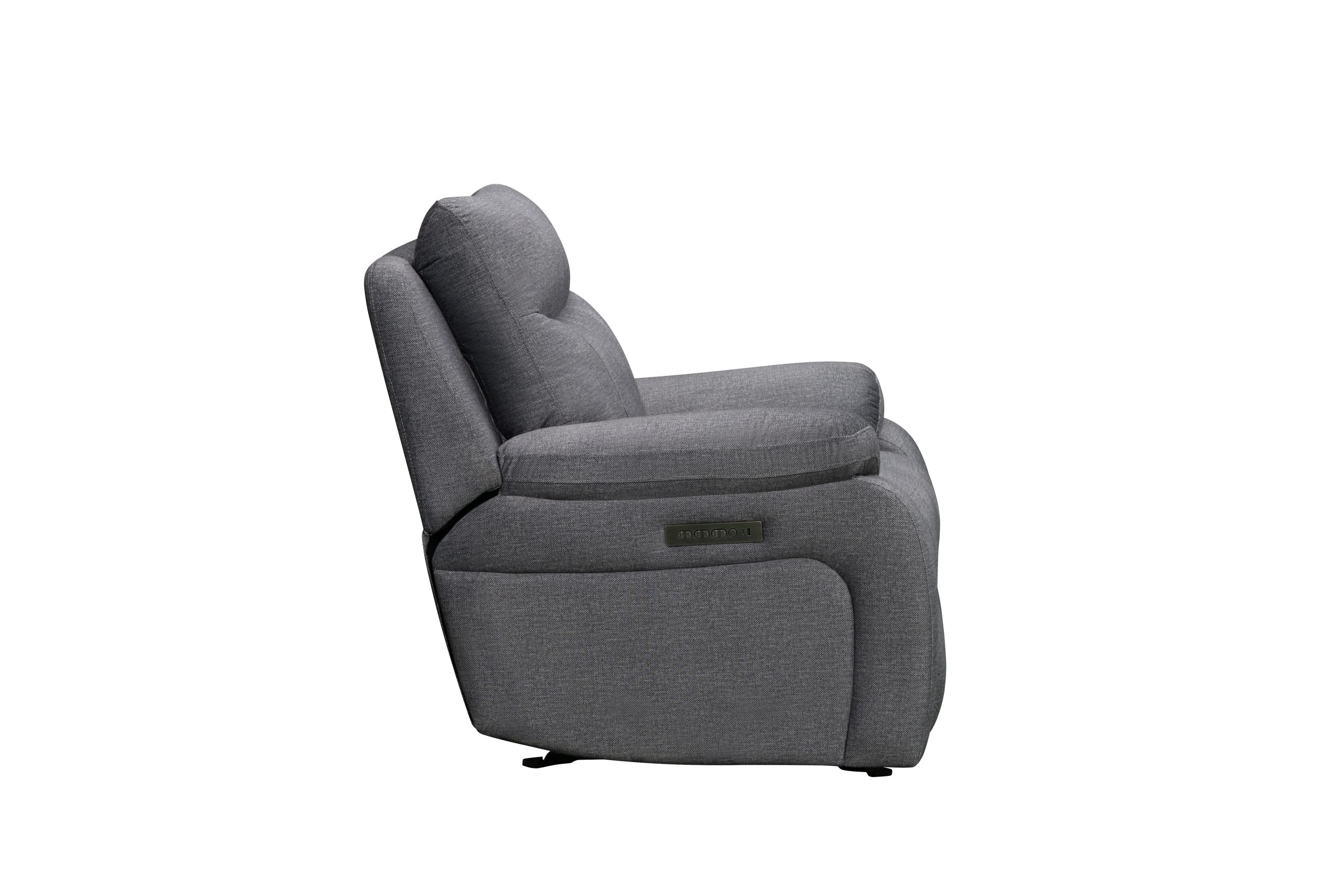 SAR 3,7002,100 Vinson Manual Recliner  Fabric Charcoal Grey