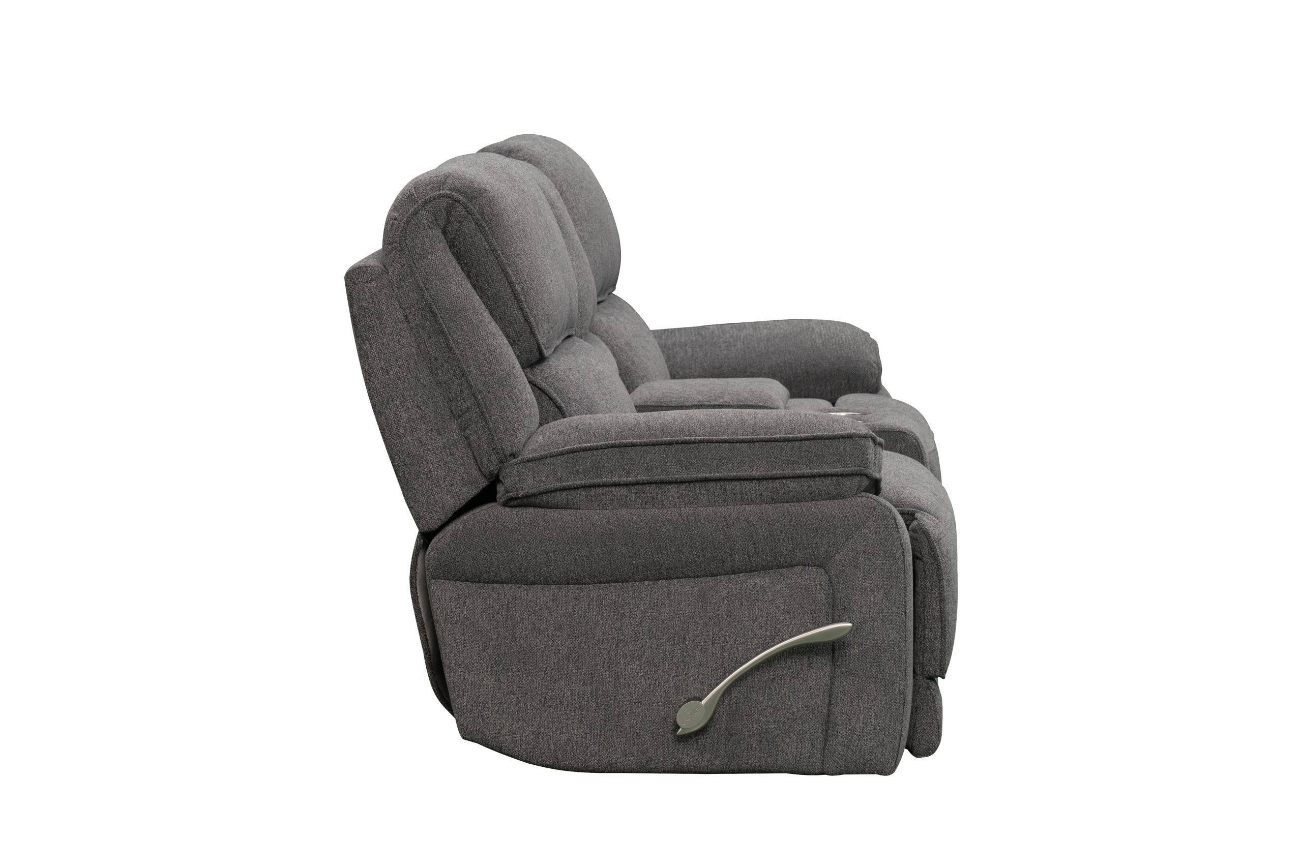 SAR 7,1504,290  Douglas Manual Loveseat with Console,   Fabric Dark Grey