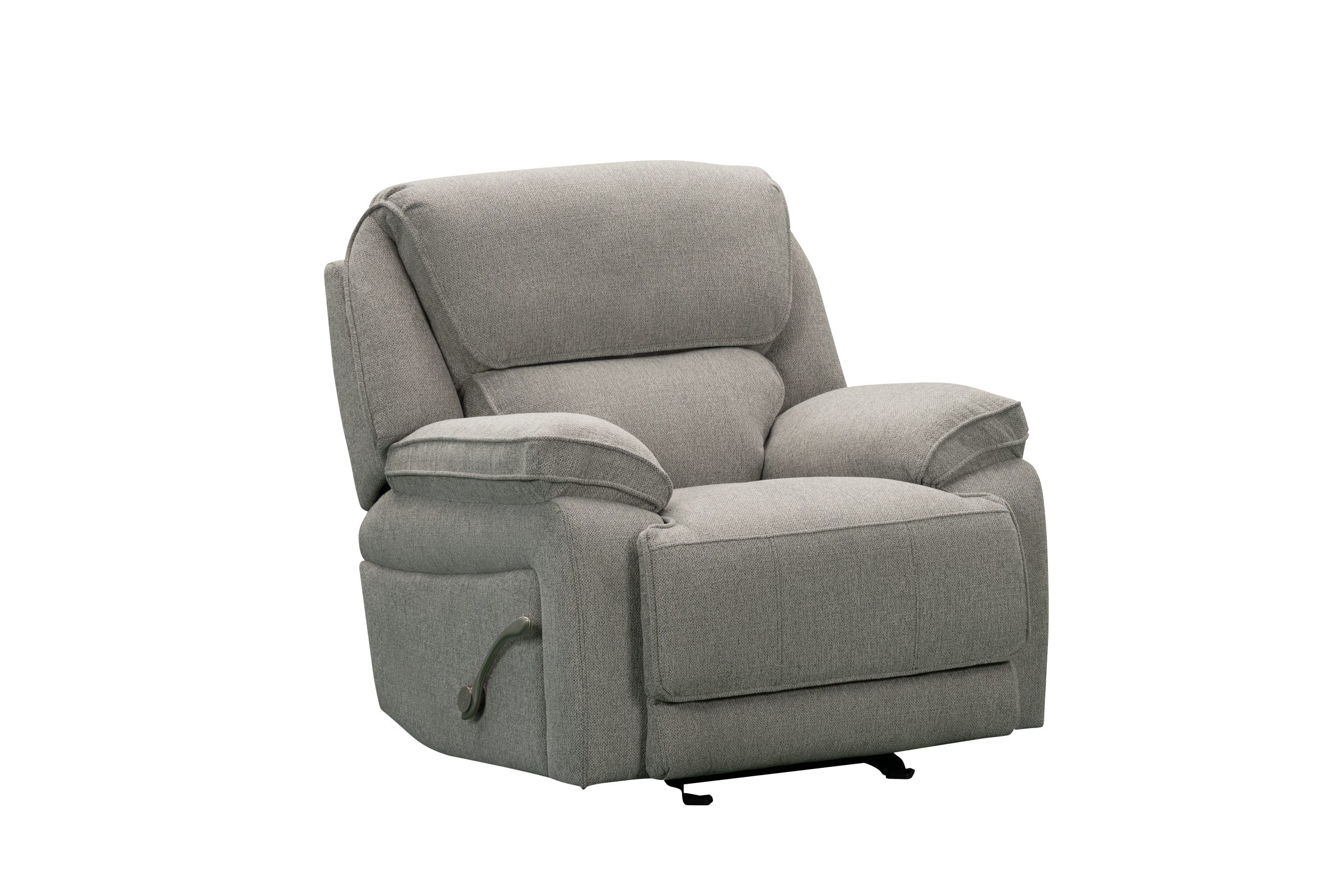 SAR 3,6002,160  Douglas Manual Rocker Recliner Fabric Silver Grey
