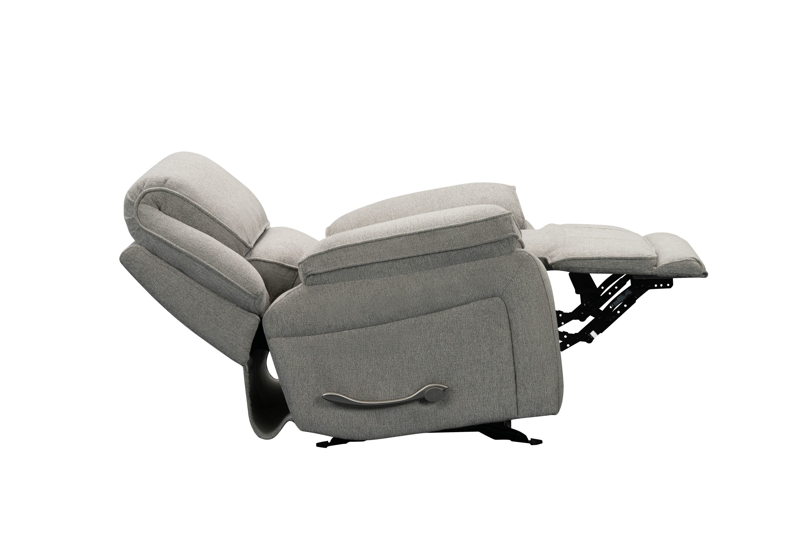 SAR 3,6002,160  Douglas Manual Rocker Recliner Fabric Silver Grey